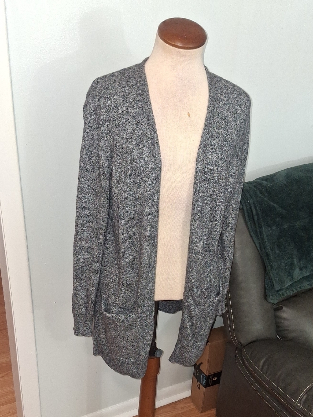 Old Navy/ Heather Gray Open-Front Knit Cardigan- W Sz Medium